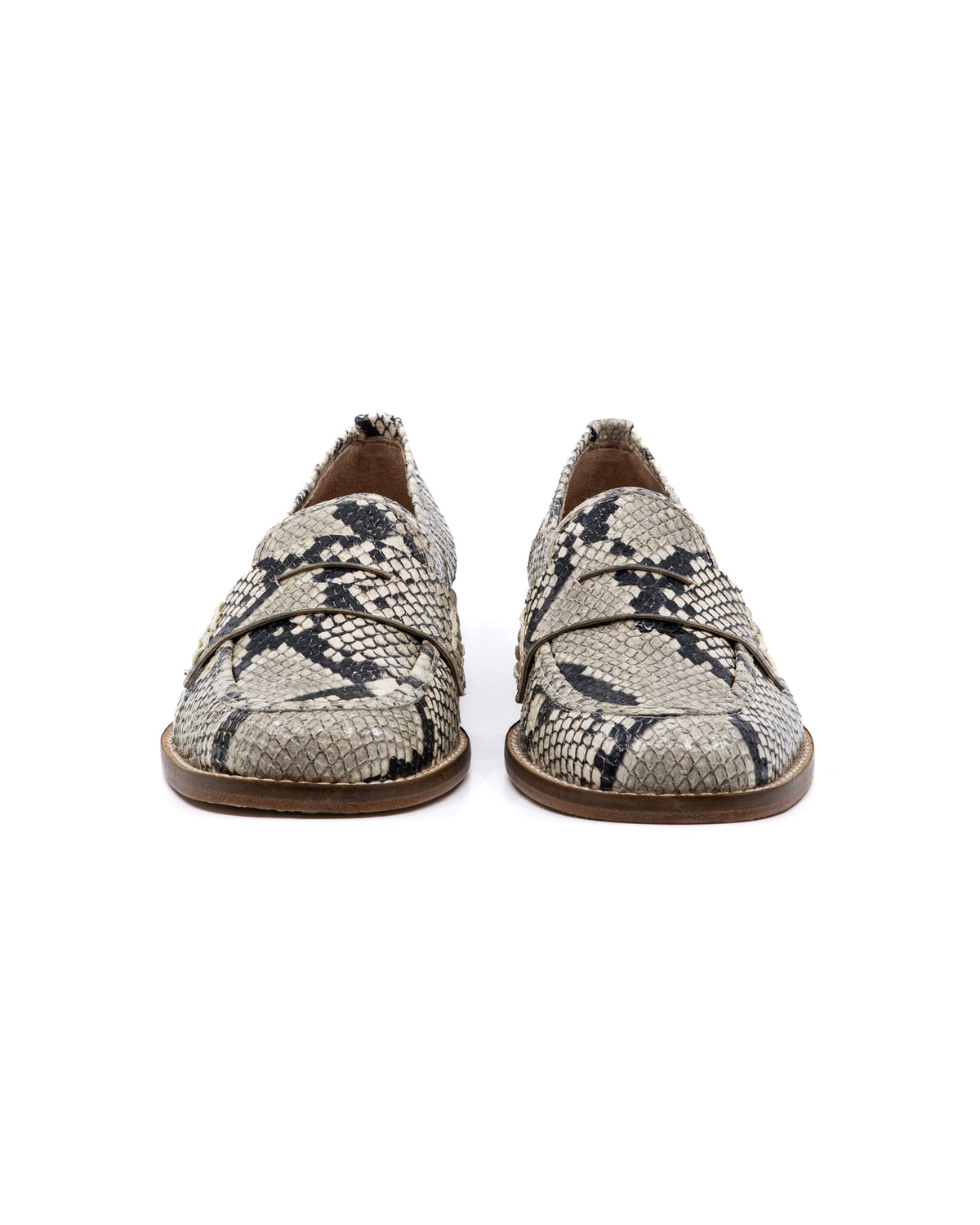 Camila Faux Python Loafer in Grey
