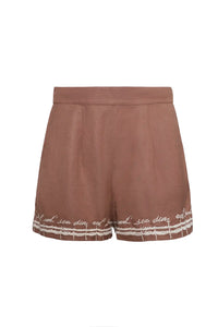 The brown Ashton shorts.