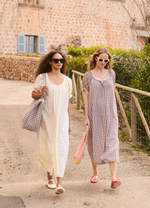 Elle Linen Nightdress in Amalfi Lemon