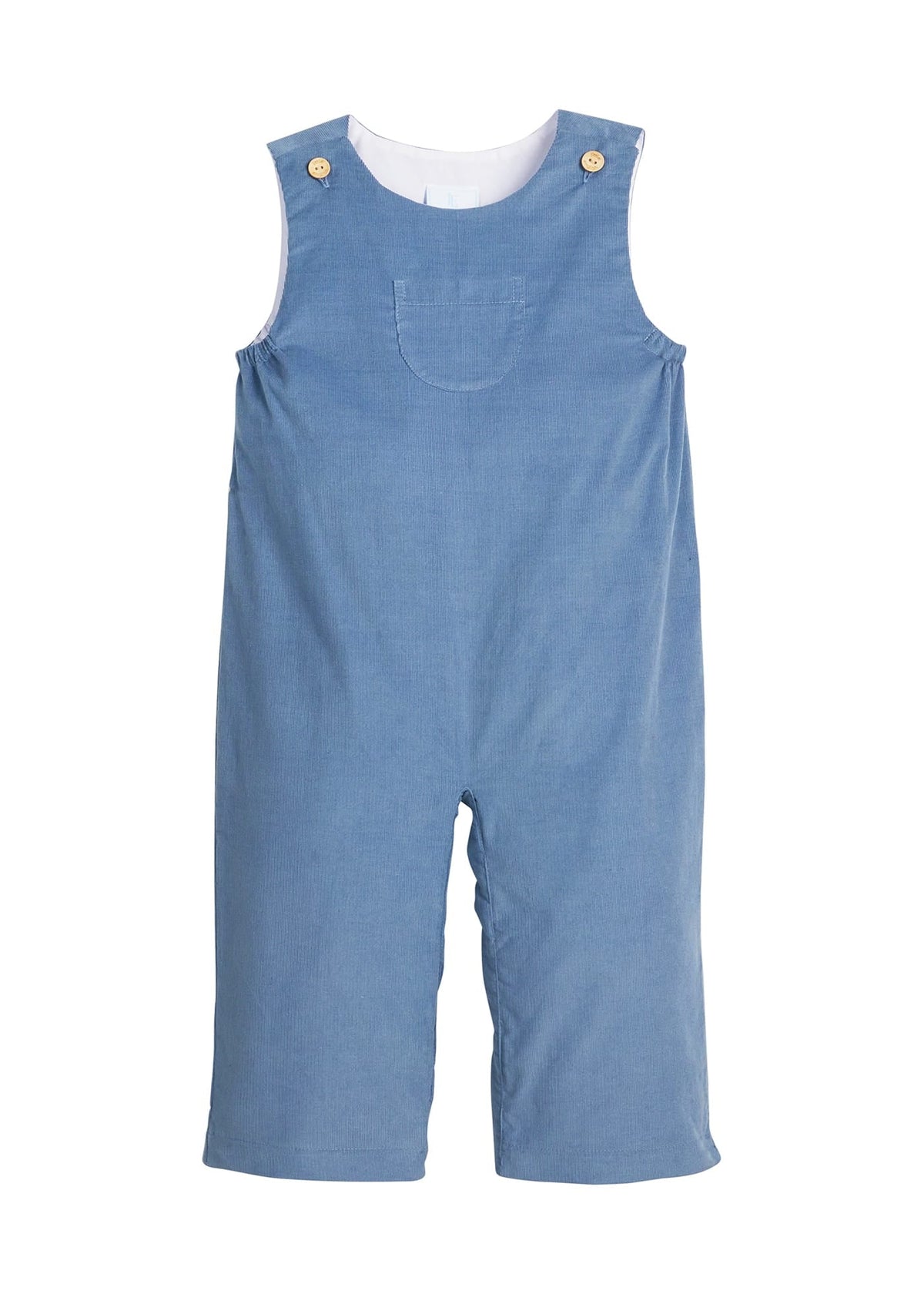 little english classic children's clothes, campbell overall in greyish blue corduroy for toddler boys for fall 