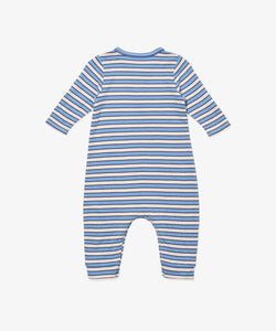 Campbell Romper in Blue Rugby Stripe