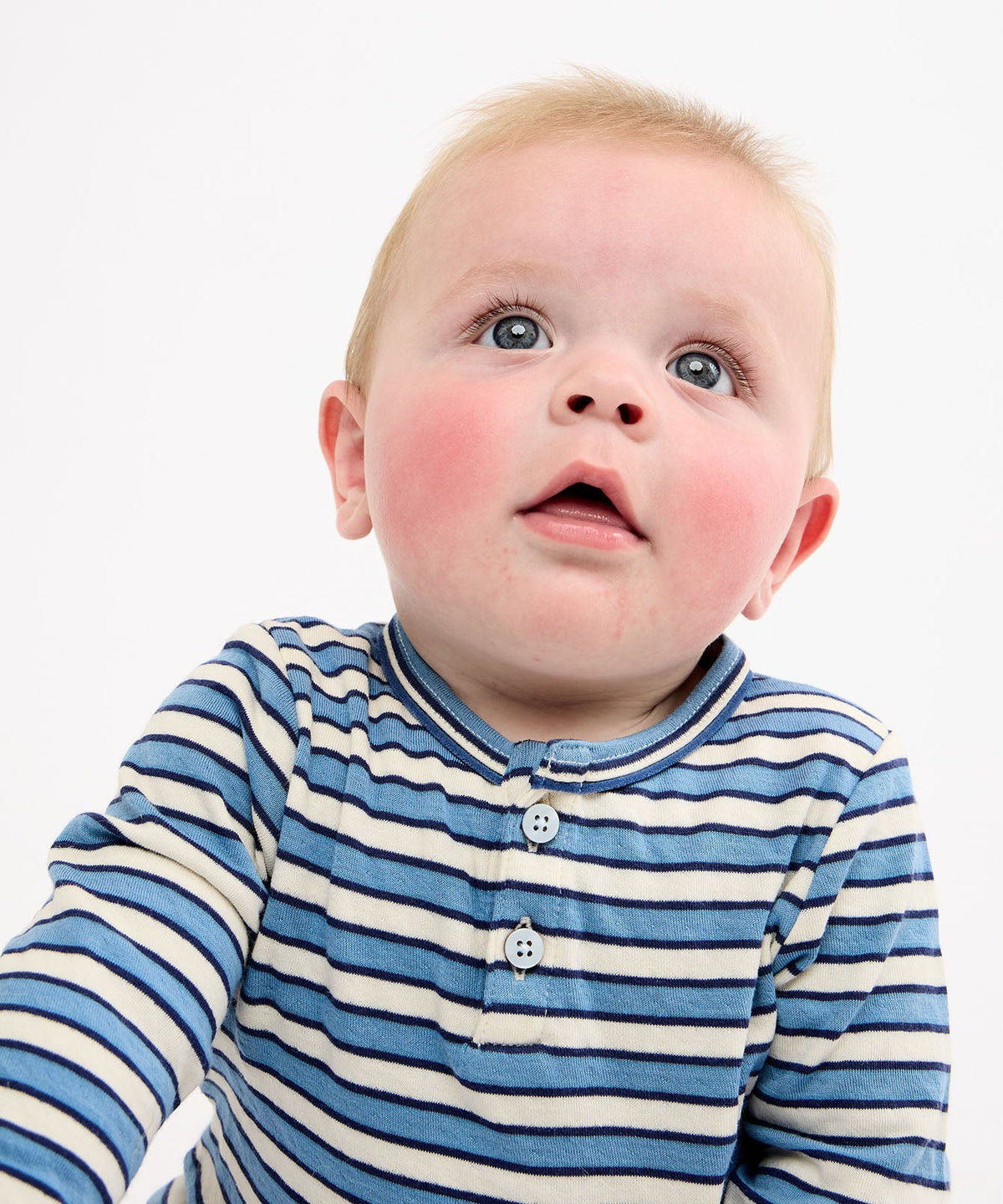 Campbell Romper in Blue Rugby Stripe