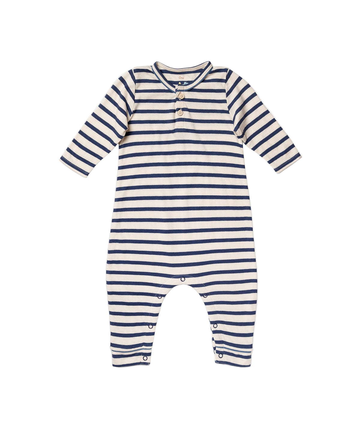 Campbell Romper in Navy Stripe