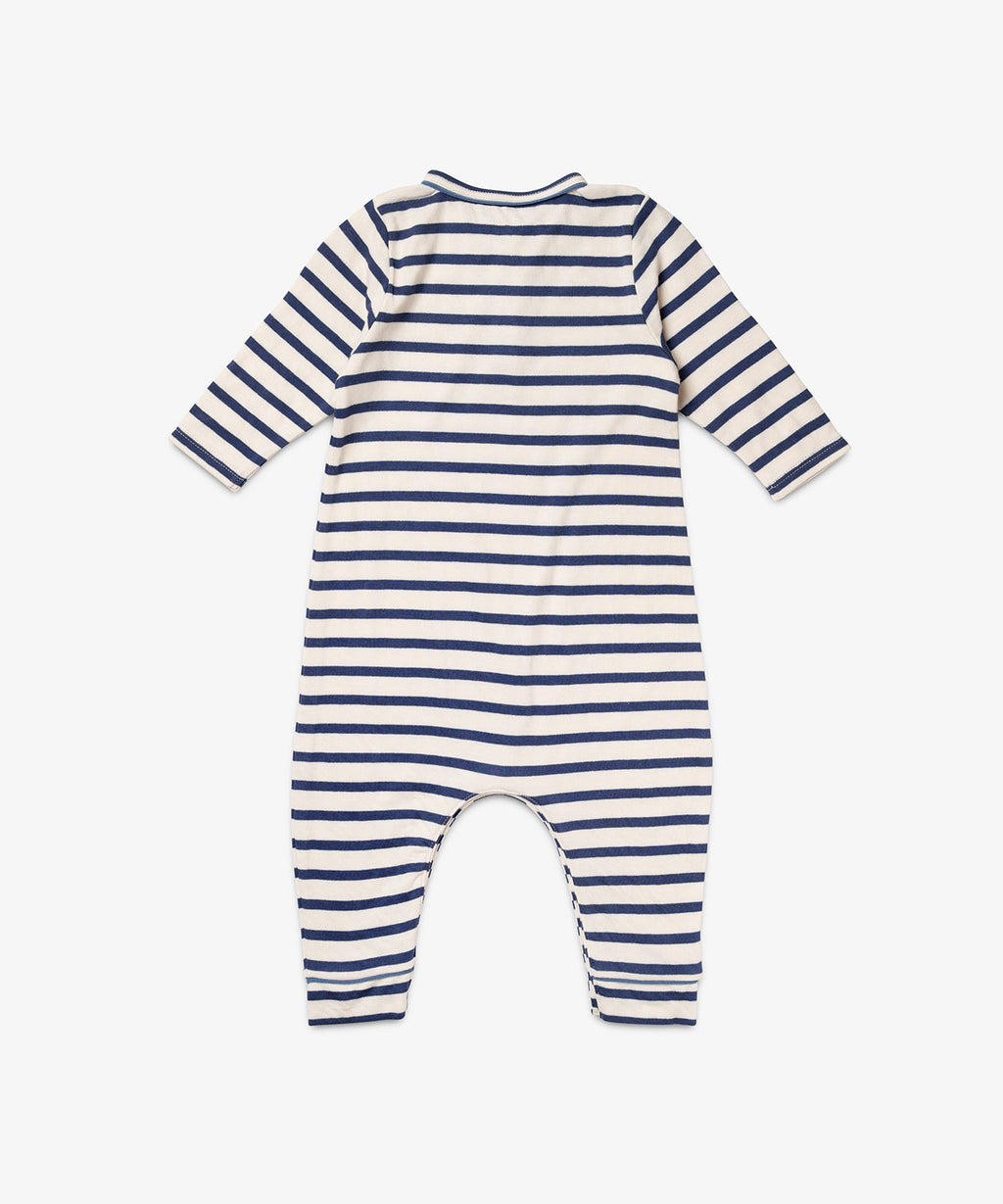 Campbell Romper in Navy Stripe