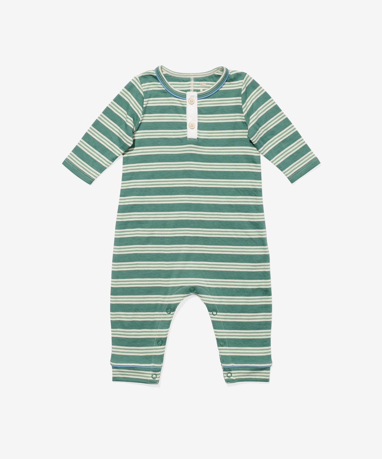 Campbell Romper in Pine Twin Stripe