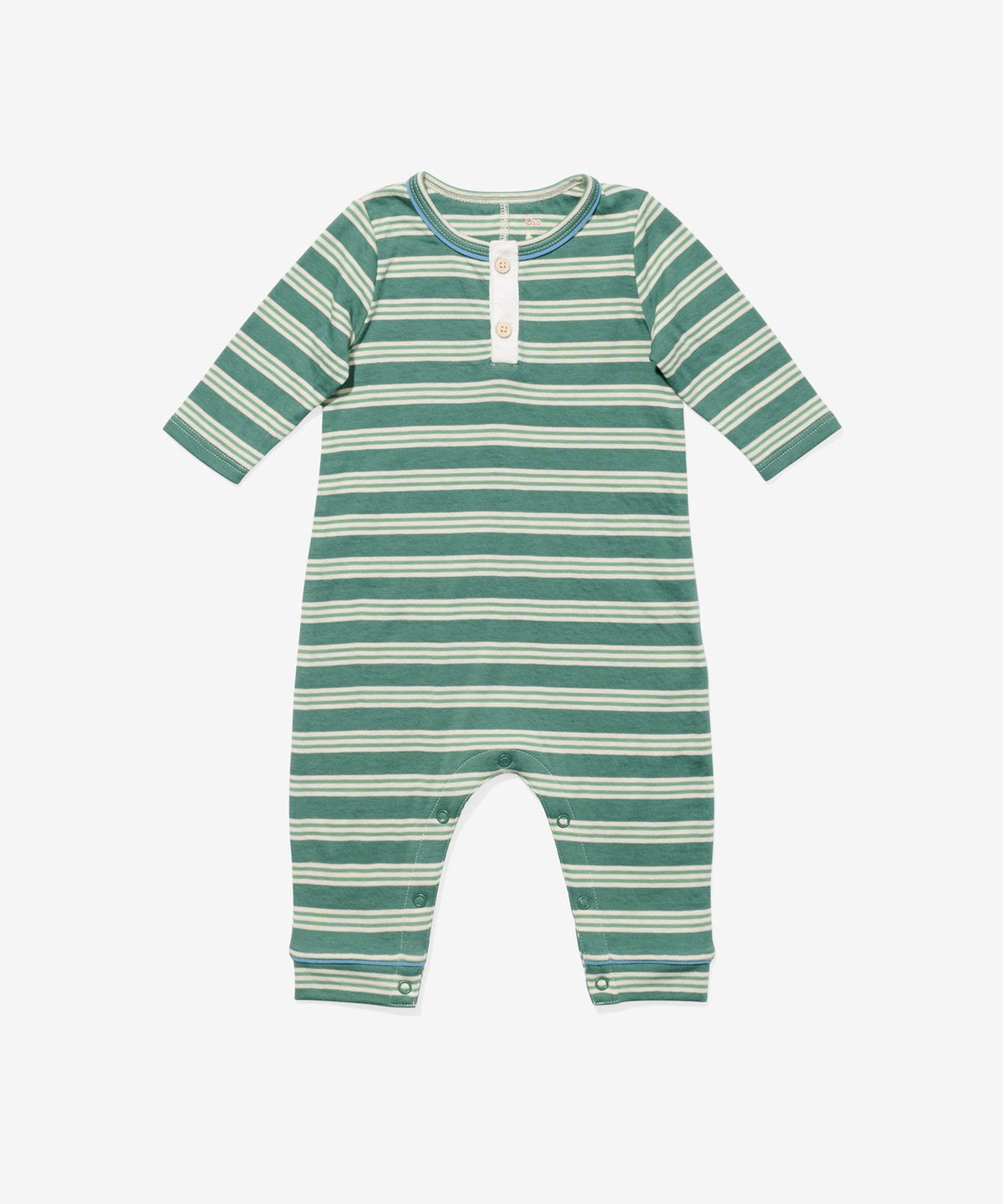 Campbell Romper in Pine Twin Stripe