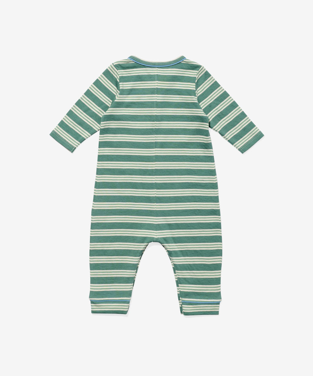 Campbell Romper in Pine Twin Stripe
