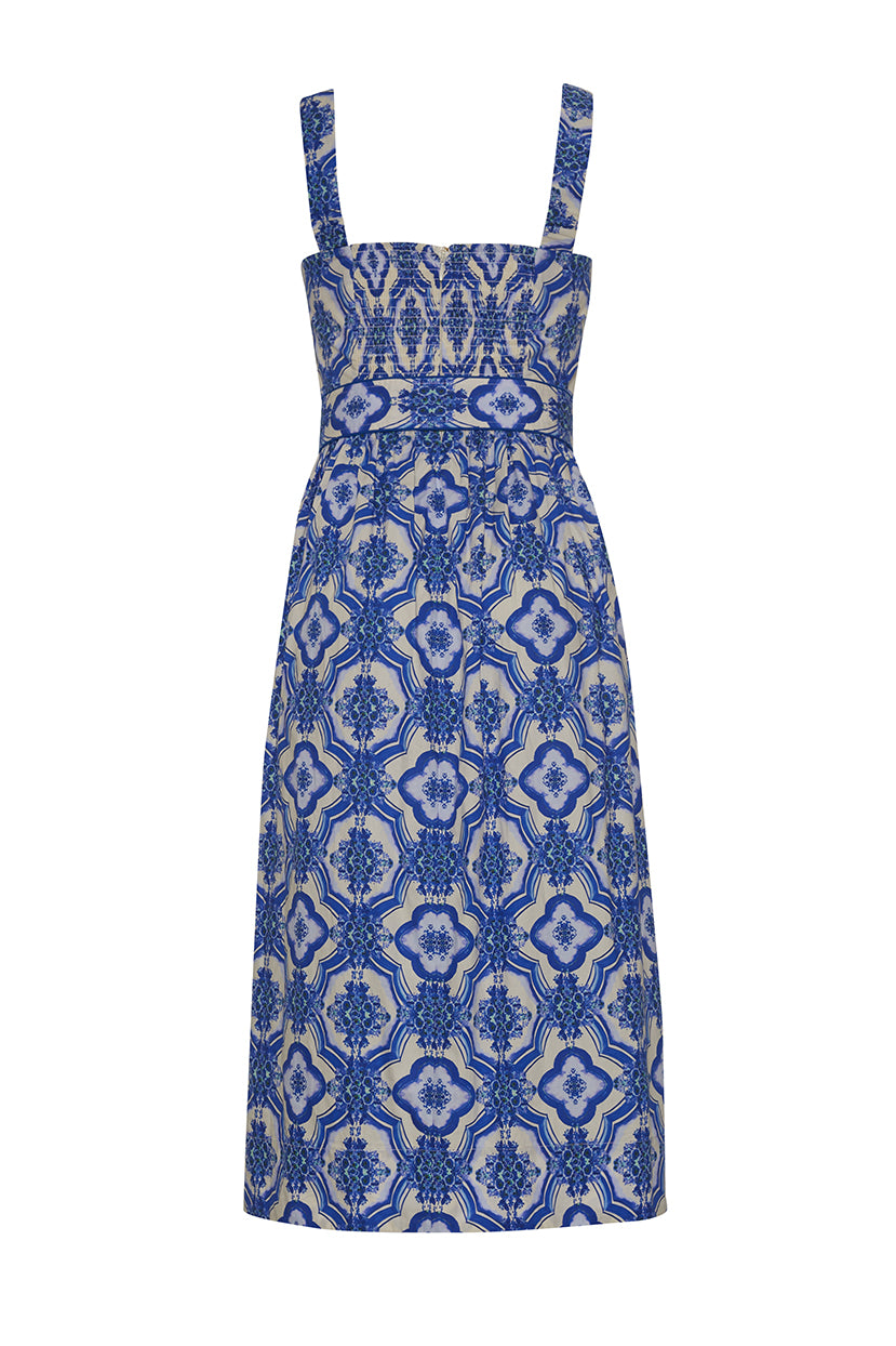 Candace Dress in Belle Tile Blue