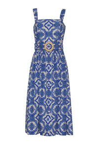 Candace Dress in Belle Tile Blue