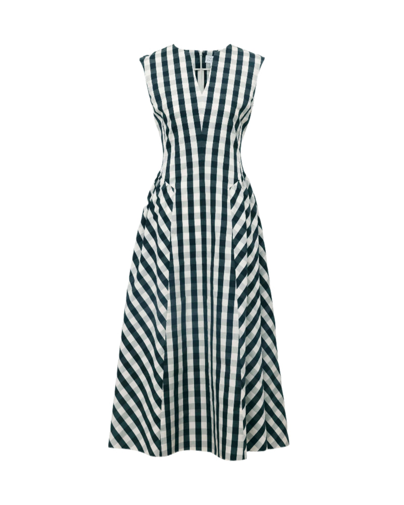 Candace Dress in Black/Ivory Multi