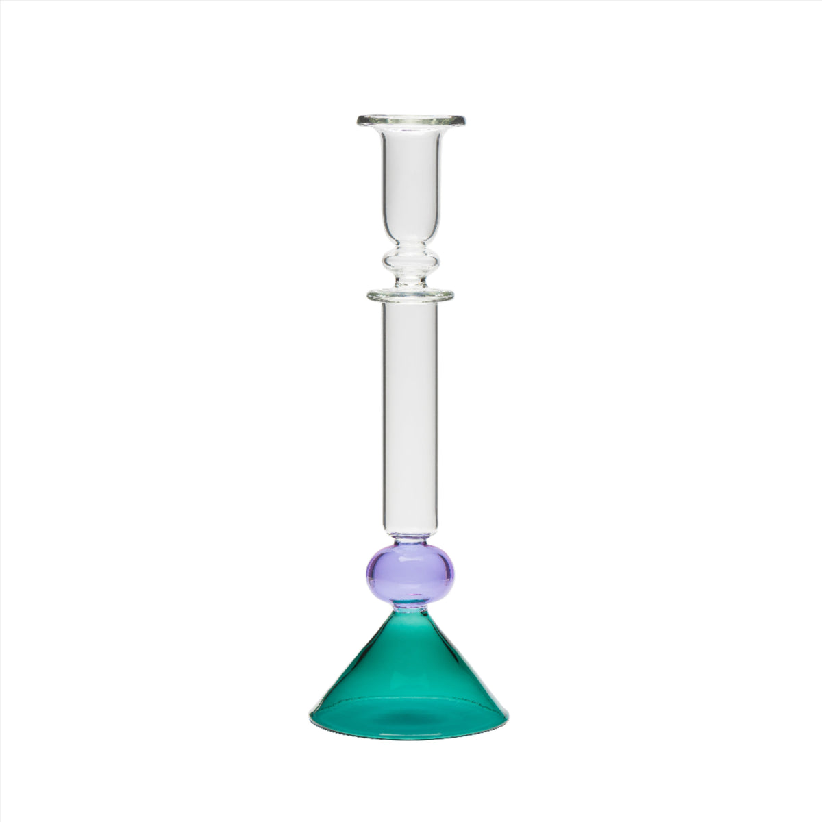 Martini Glass Candlestick in Teal