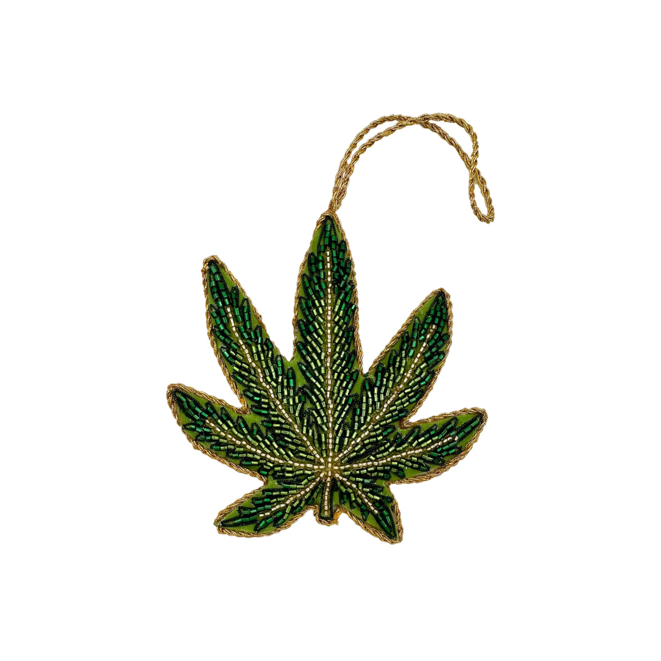 Henry Handwork Cannabis Leaf Ornament - Thumbnail 5
