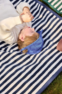 Sideline Stripe Navy Midi Blanket