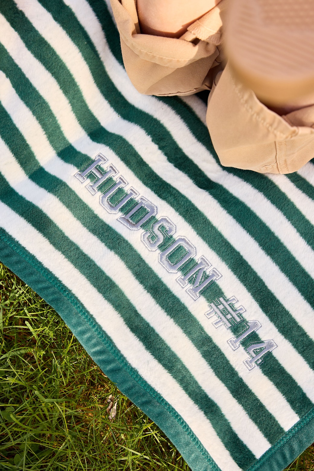 Sideline Stripe Evergreen Midi Blanket