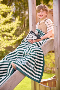 Sideline Stripe Evergreen Midi Blanket