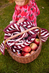 Sideline Stripe Maroon Midi Blanket