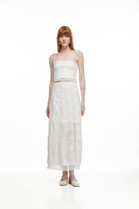 Lirio Maxi Skirt in White