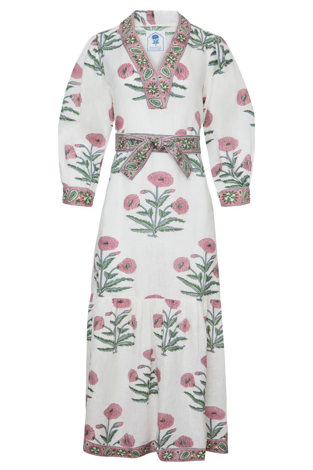 Capri Maxi Dress in Pink Flower