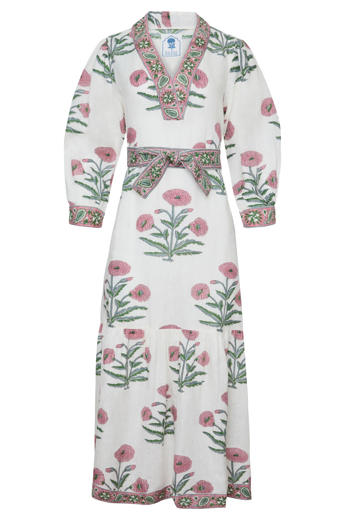 Capri Maxi Dress in Pink Flower