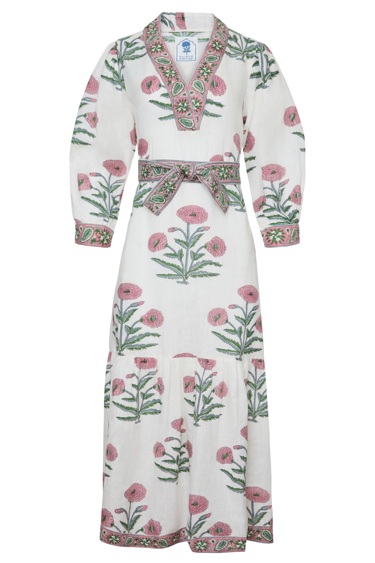 Capri Maxi Dress in Pink Flower