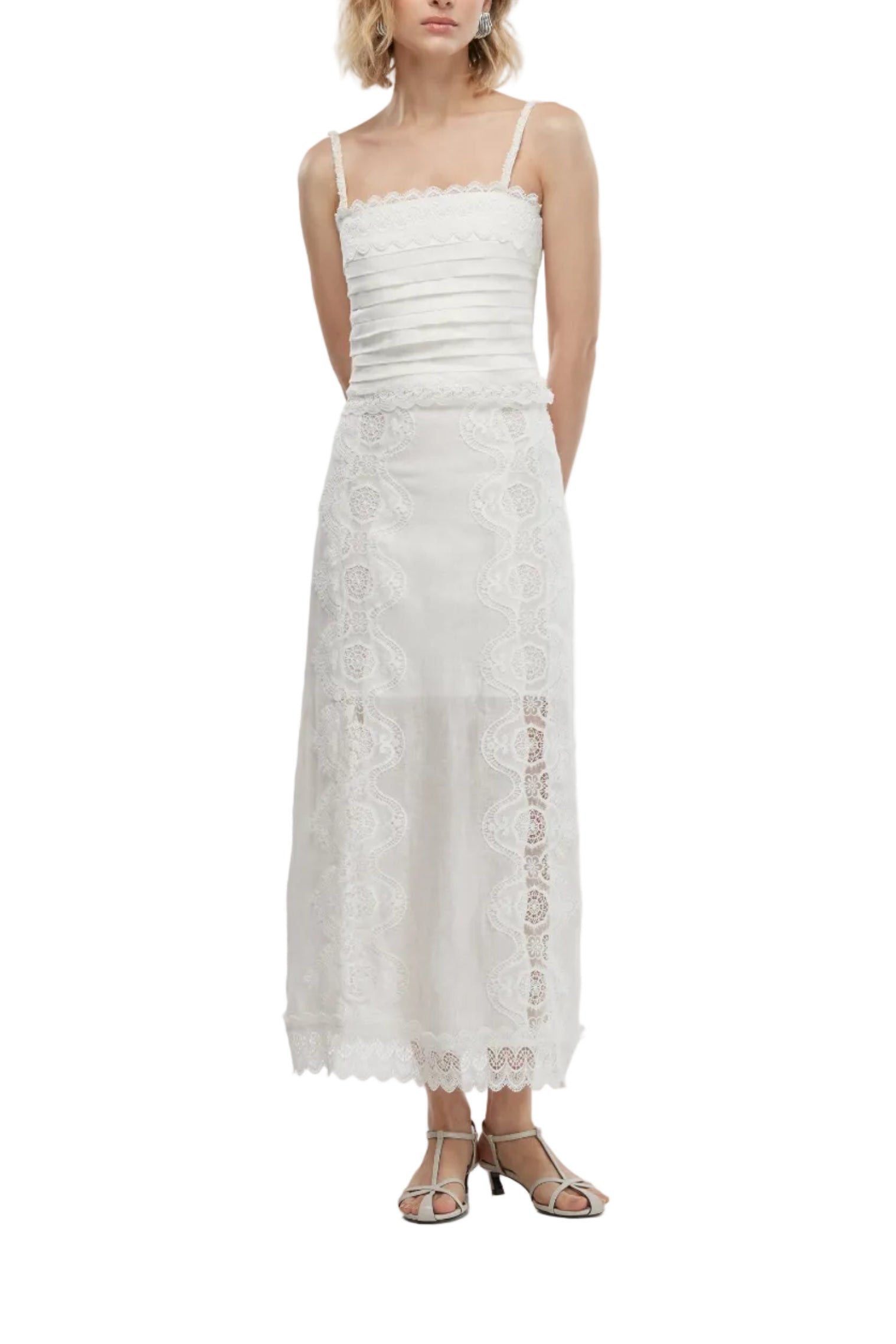 Lirio Maxi Skirt in White