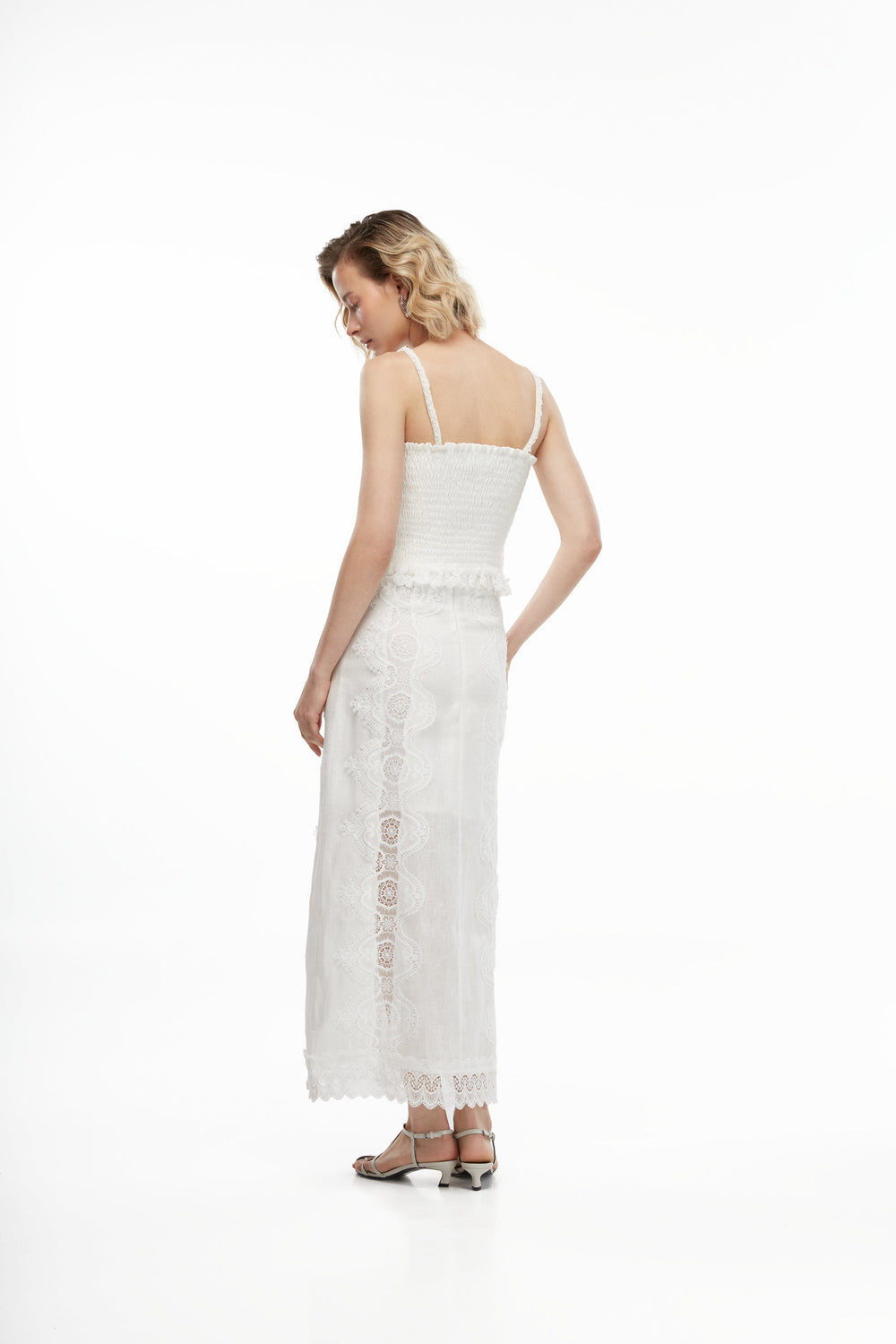 Lirio Maxi Skirt in White