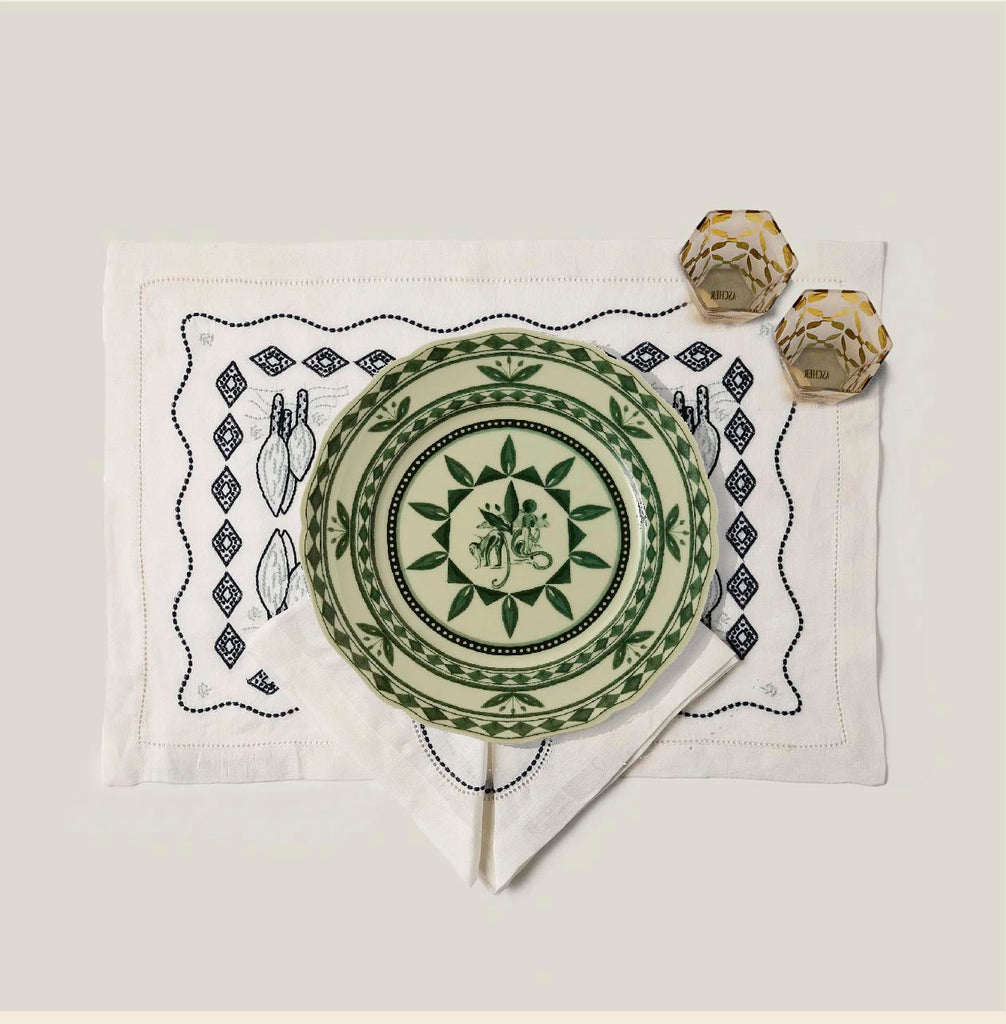 Les Trames Placemat in White