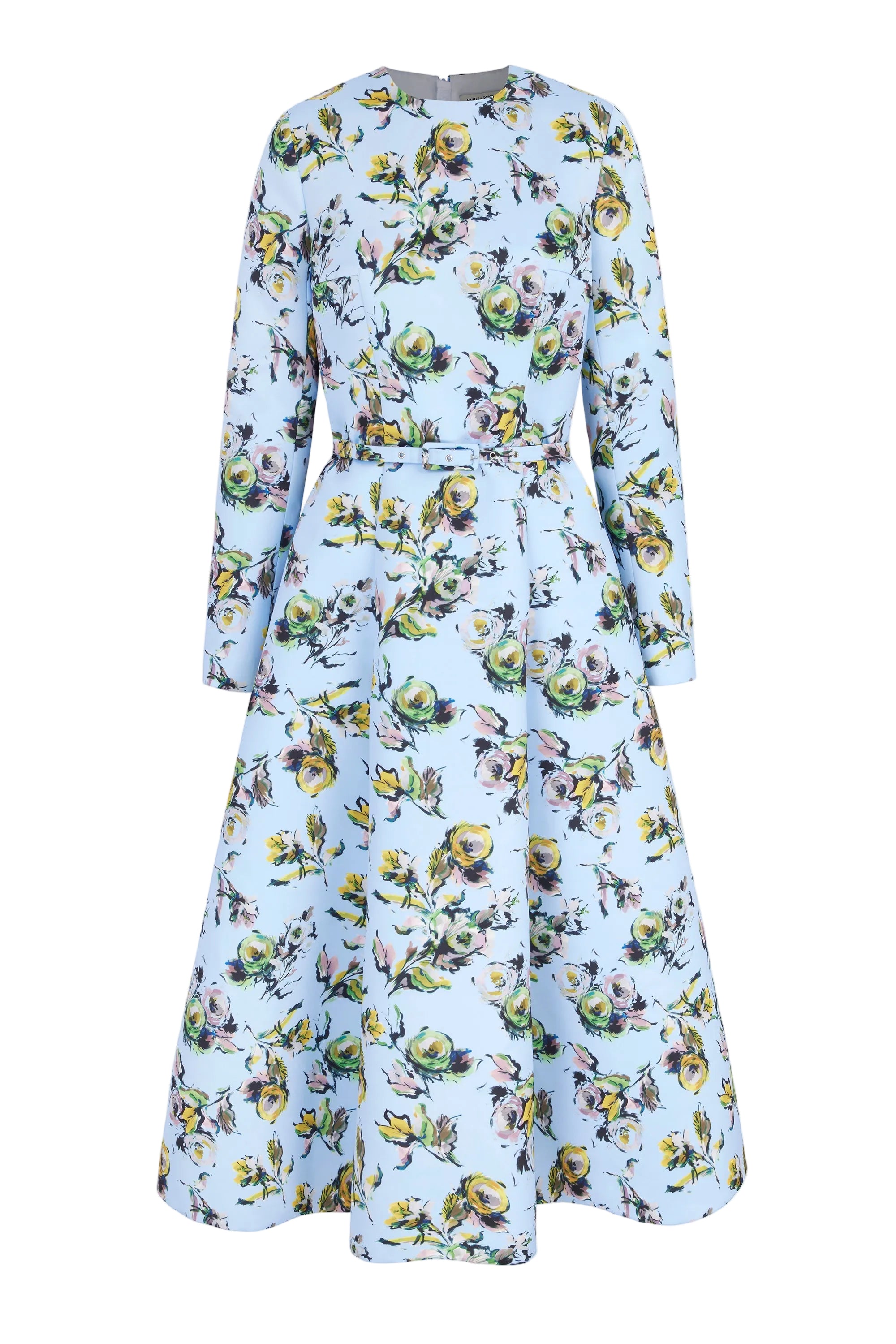 Capucine Dress In Yellow & Green Floral Print Genzianella| Emilia Wickstead