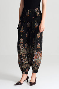Pietro Pant in Castle Paisley Black