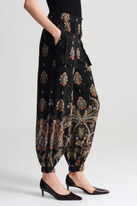 Pietro Pant in Castle Paisley Black