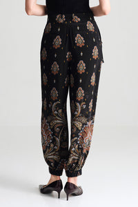 Pietro Pant in Castle Paisley Black