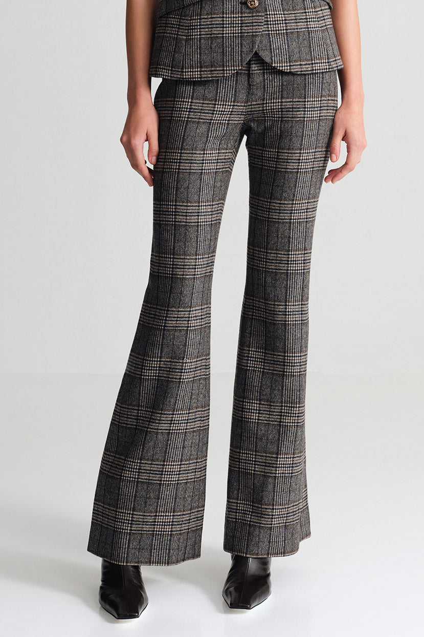 Annie Pant in Keighley Plaid Grey