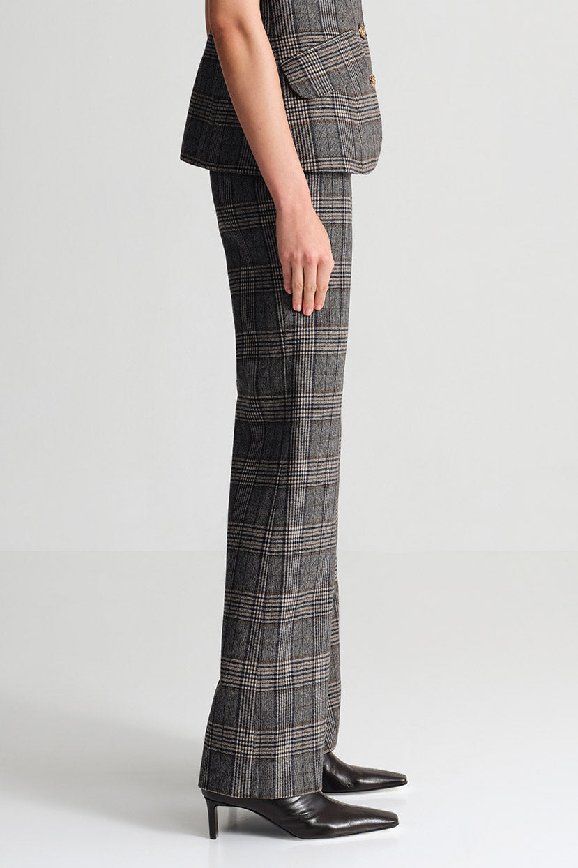 Annie Pant in Keighley Plaid Grey