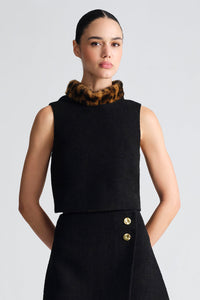 Gina Top in Cloud Tweed Black