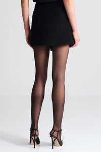 Luca Mini Skirt in Cloud Tweed Black
