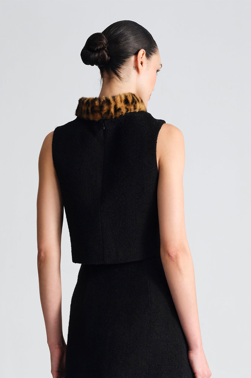 Gina Top in Cloud Tweed Black