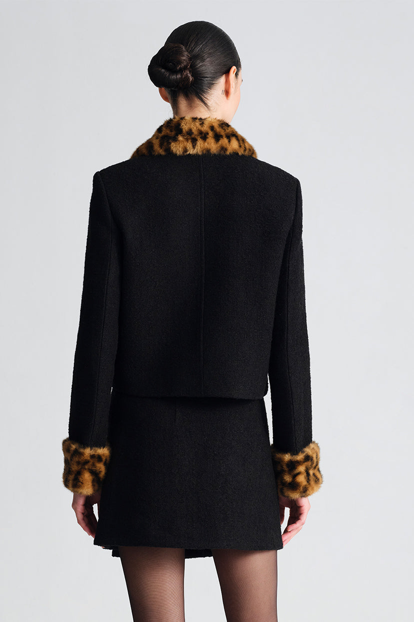 Benicio Jacket in Cloud Tweed Black