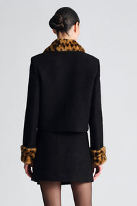 Benicio Jacket in Cloud Tweed Black