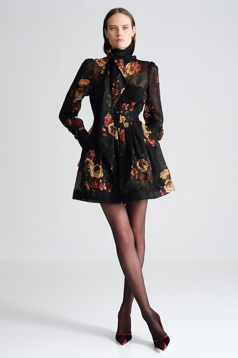 Sonnie Dress in Ariana Flora Black