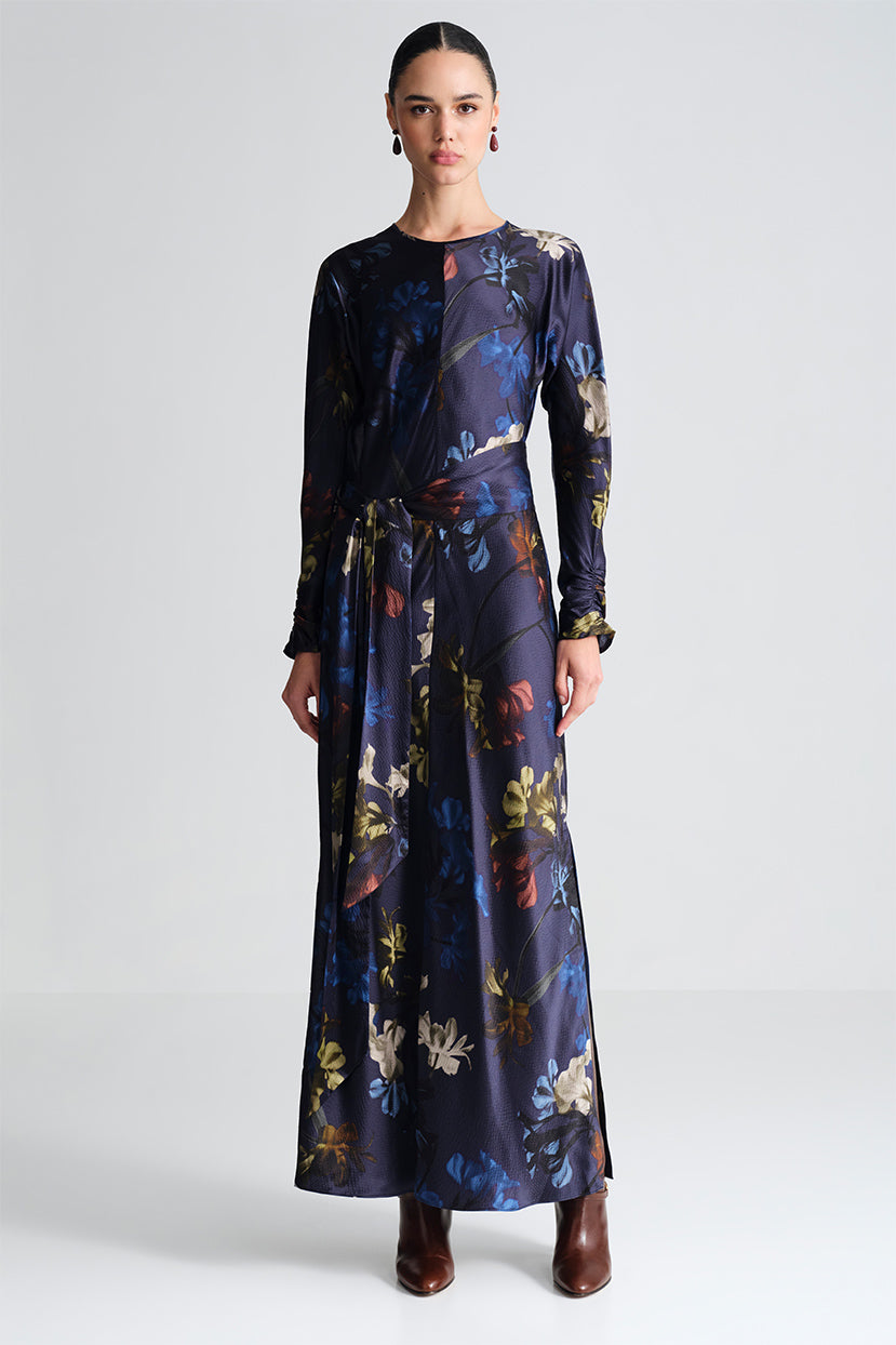 Montgomery Dress in Elysian Flora Navy