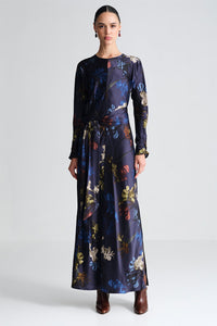 Montgomery Dress in Elysian Flora Navy