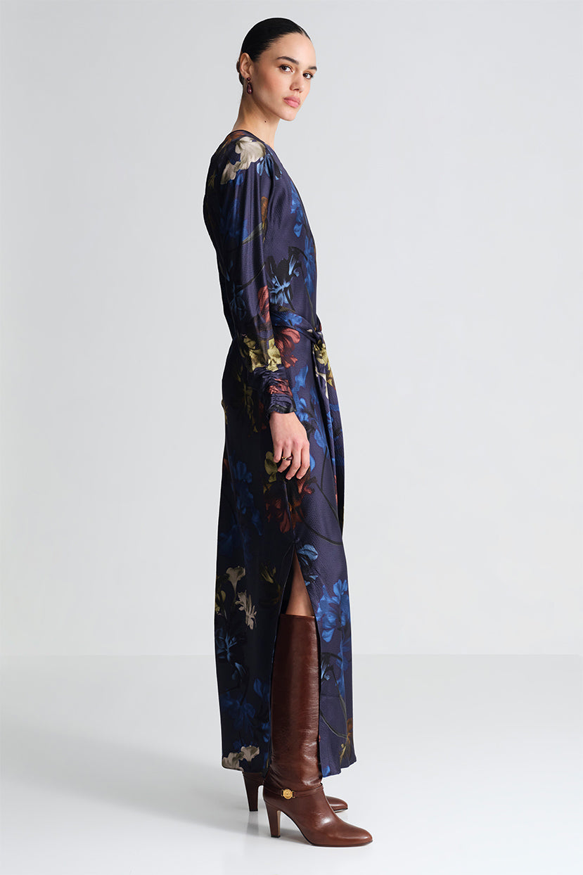Montgomery Dress in Elysian Flora Navy