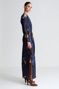 Montgomery Dress in Elysian Flora Navy