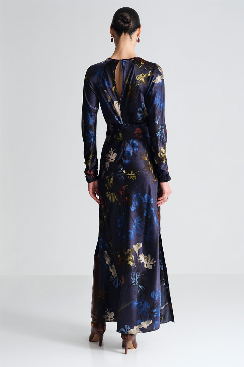 Montgomery Dress in Elysian Flora Navy