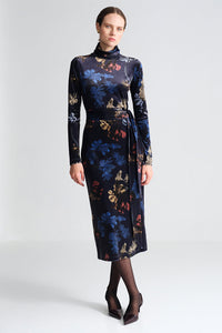 Piper Dress in Elysian Flora Navy