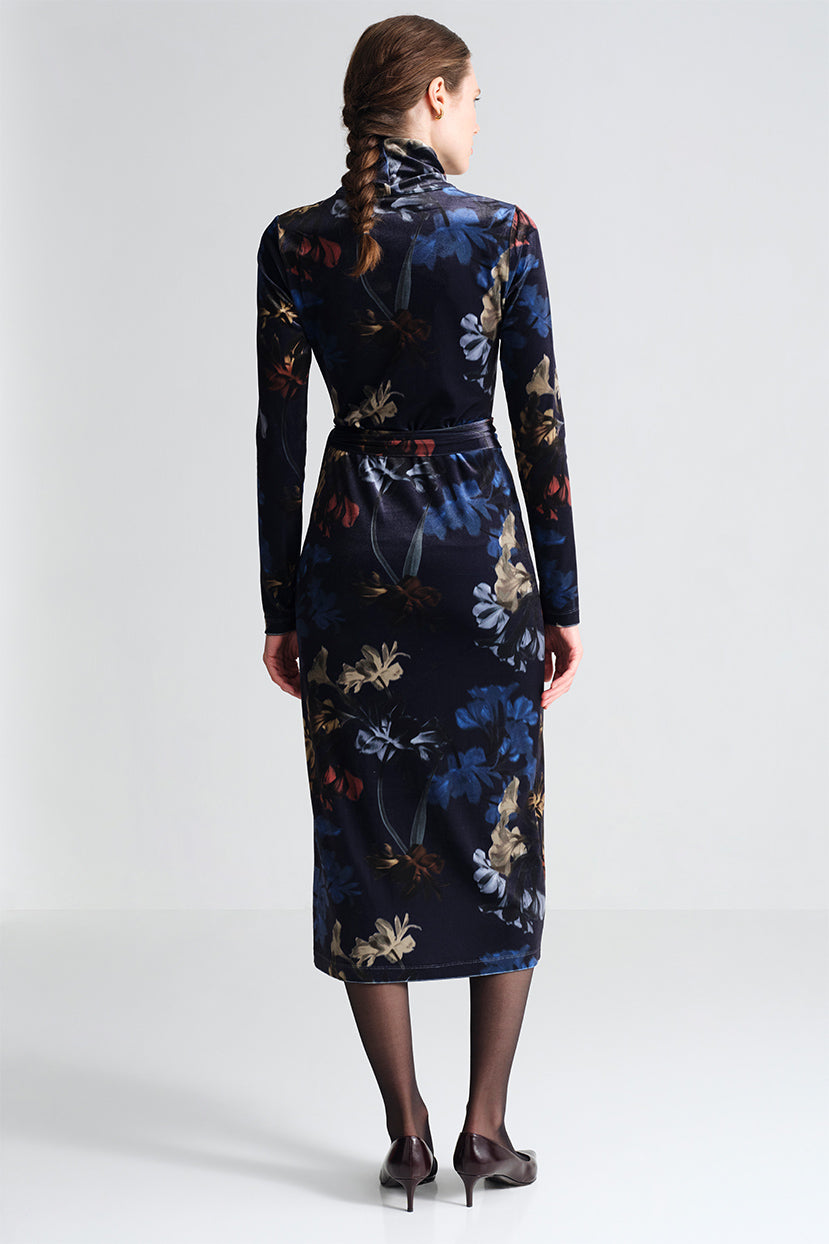 Piper Dress in Elysian Flora Navy