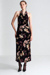 Fara Dress in Elysian Flora Black