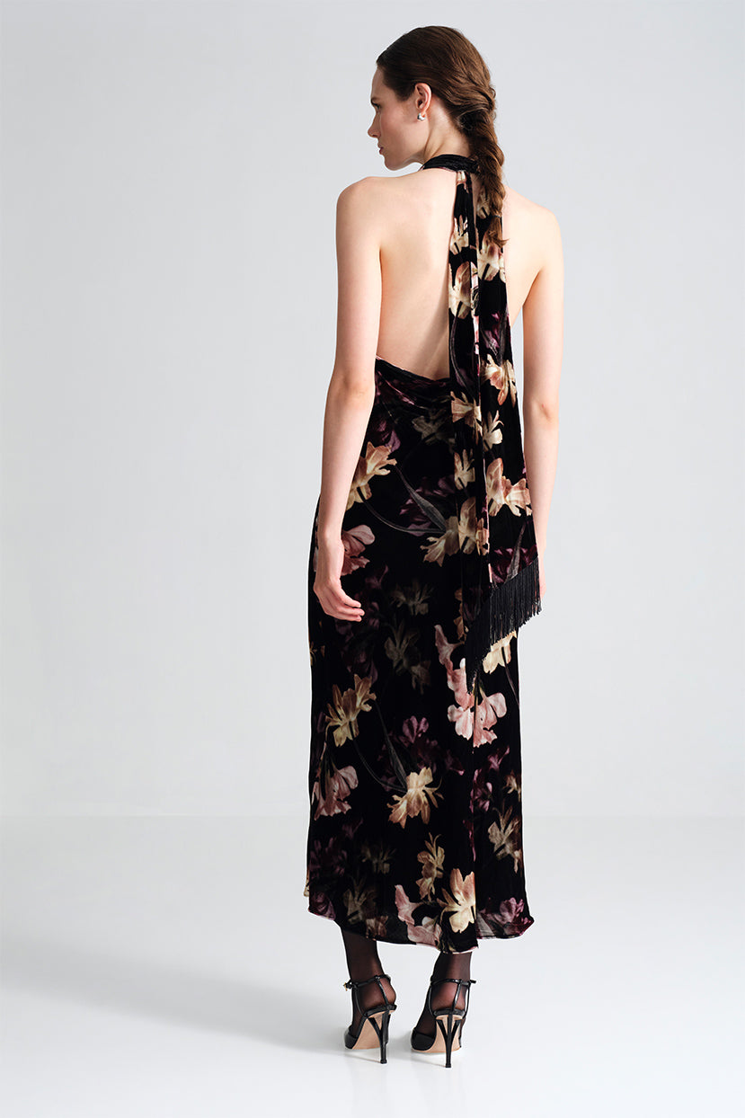 Fara Dress in Elysian Flora Black