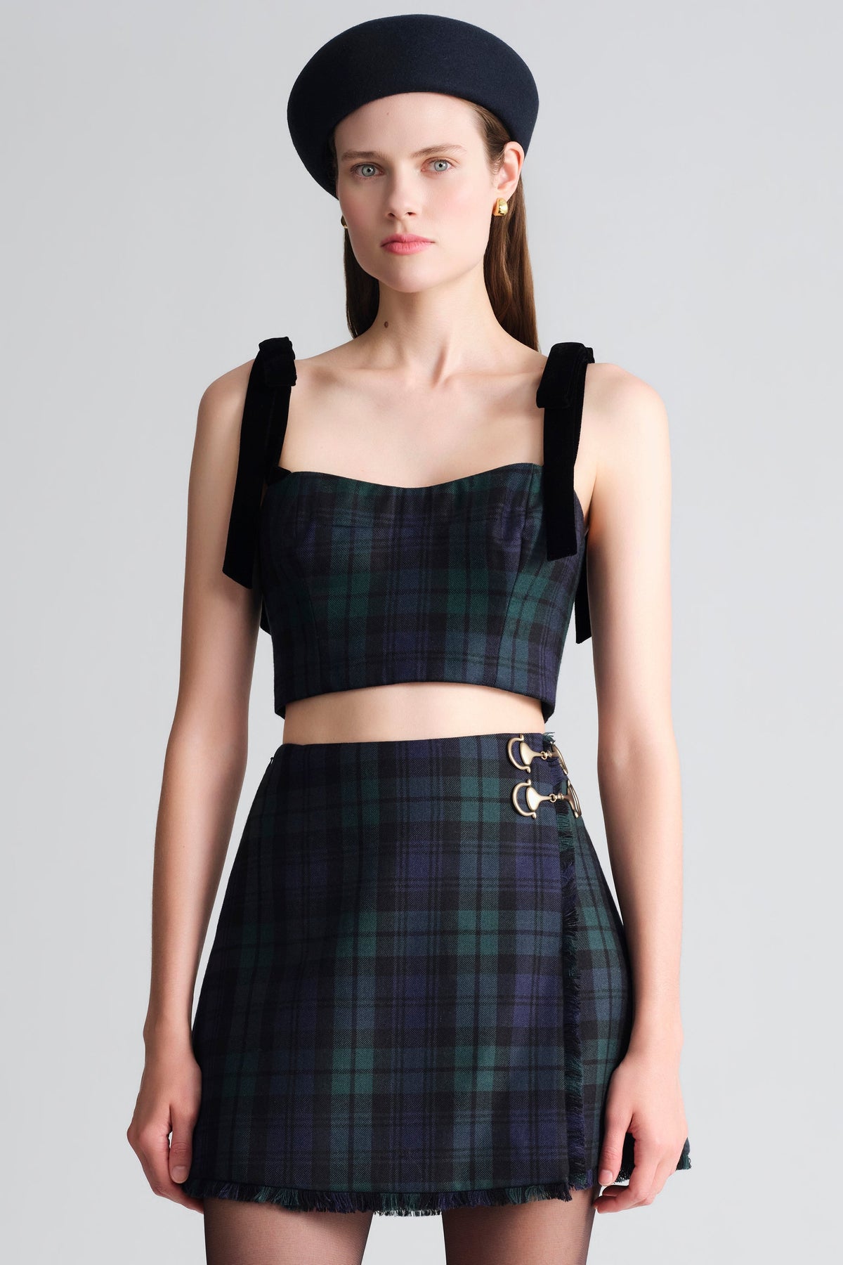 Tira Top in Perth Plaid Blackwatch