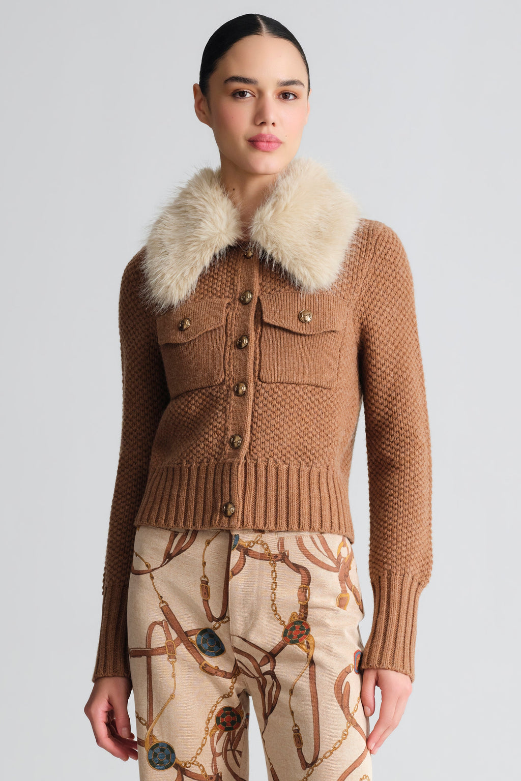 Kodiak Cardigan in Rust Heather